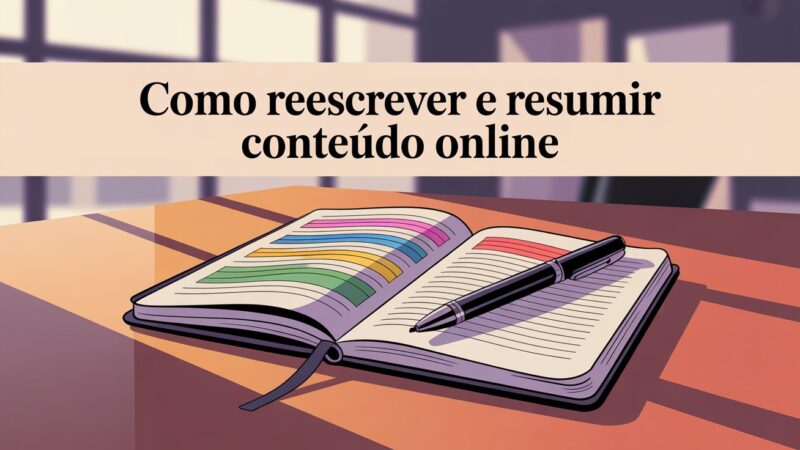 Como Reescrever E Resumir Conteúdo Online